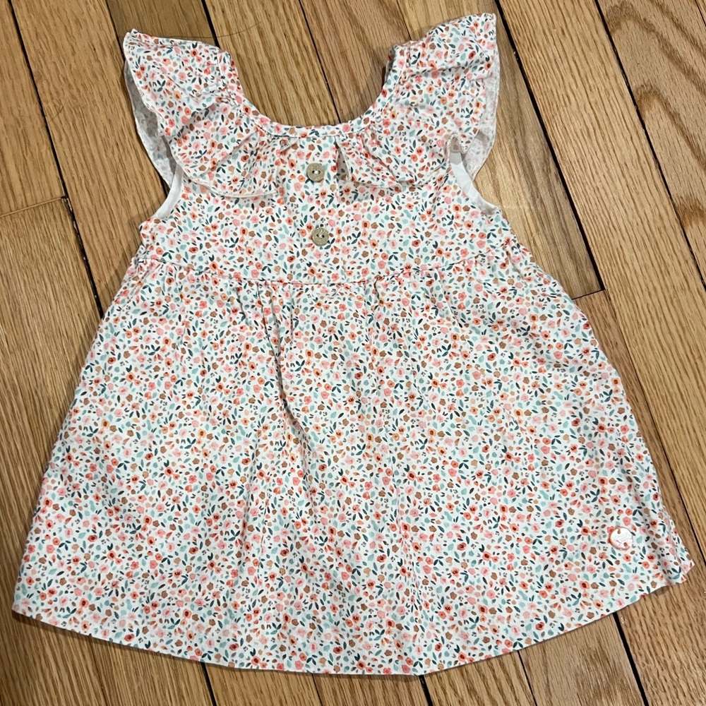 Paz floral baby dress & bloomers, 9 mos